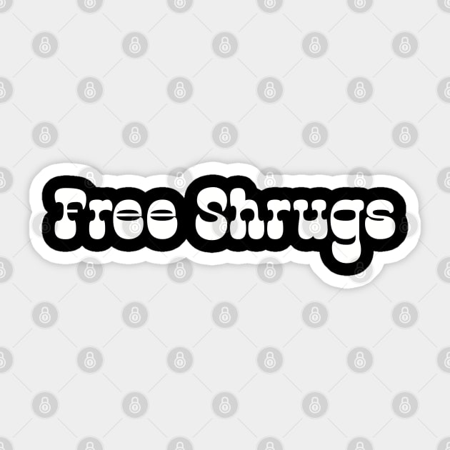 Free Shrugs Sticker by Art from the Blue Room